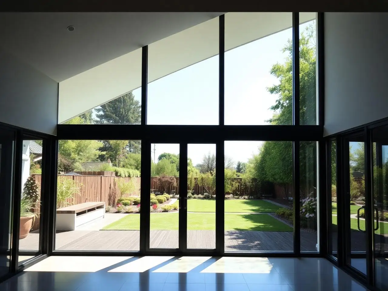 Streak-free floor to ceiling windows