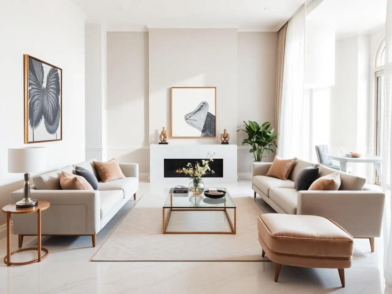 Styled living room ready for inspection